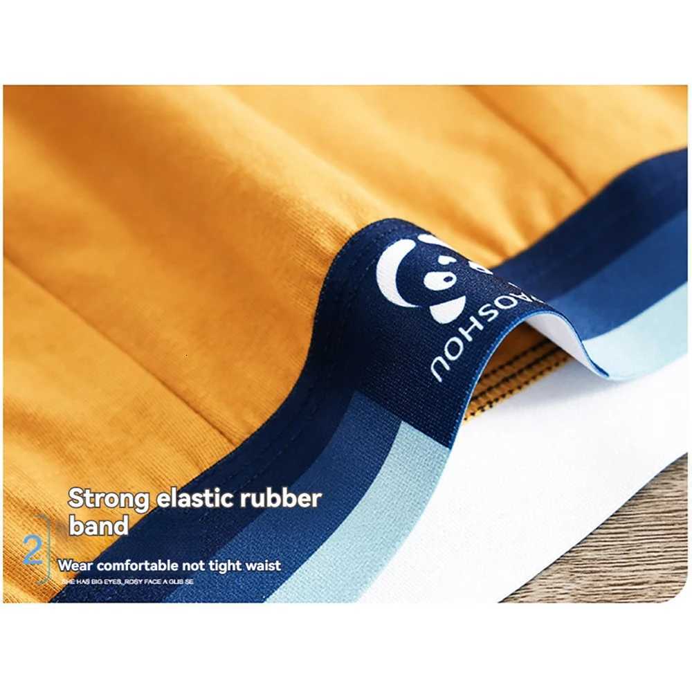 3PCSPack 7A Antibacterial Underpants Men 100Cotton Breathable Big U Mesh Crotch Trendy Boxers High Elastic Waist Mens PantiesT251031