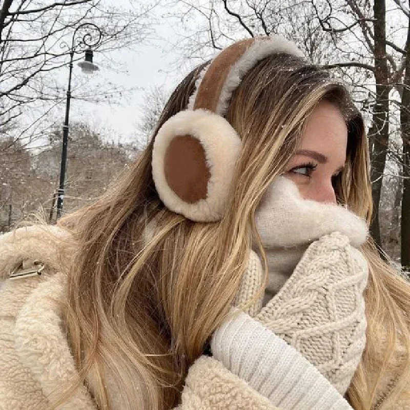 Plush Ear Muffs Warmer Foldable Ear Cover for Women Men Winter Warm Earflaps Outdoor Cold Protection EarMuffs Ear Cover Fashion M251030