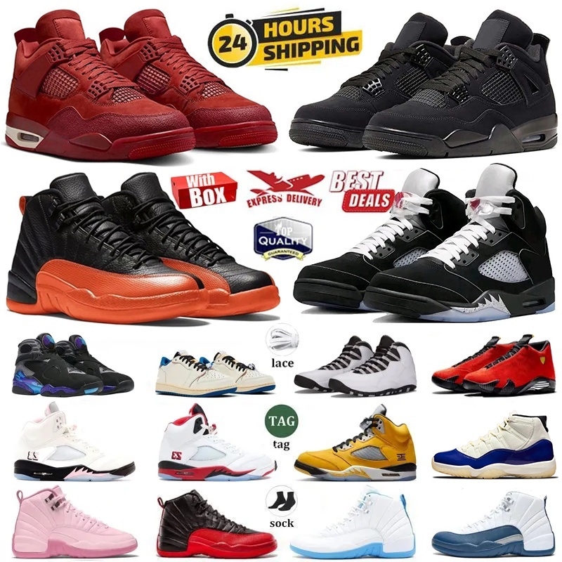 With Box 4s 5s 11s 12s Basketball Shoes 2025 Black Cat Taxi Pearl Pink Cozy Girl Fragment 35th Anniversary Steel Black Metallic Reimagined Men Women trainers Sports