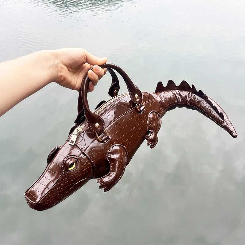 Funny Crocodileshaped Shoulder Bag Design Sense Niche Handbag Creative Hot Girl Crocodile Crossbody Bag Personalized Women Bag Z251029