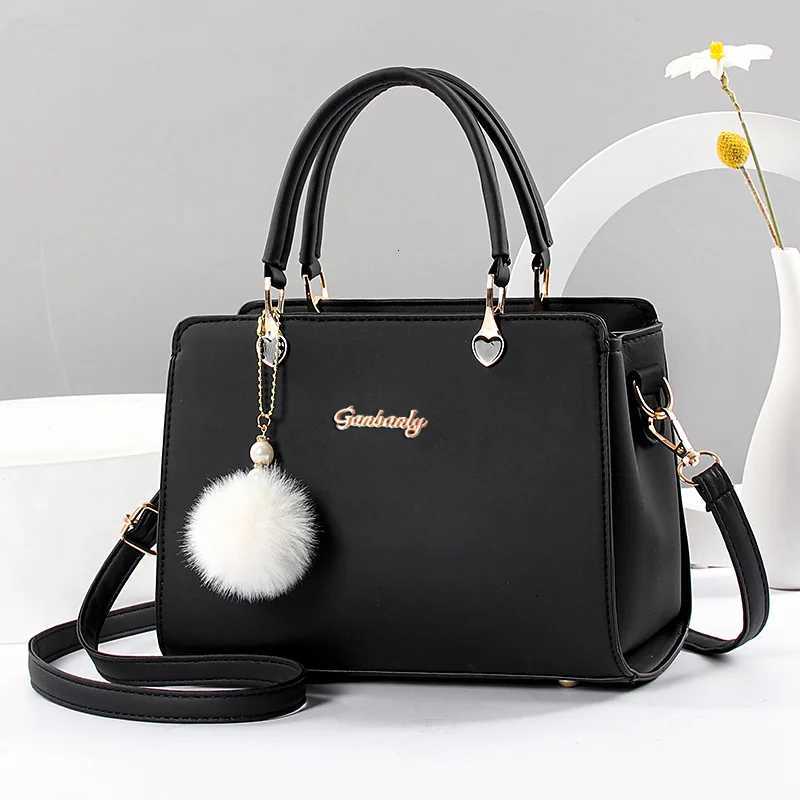 Stylish casual womens handbag commuter shoulder bag crossbody bag small hair ball pendant decorationT251031