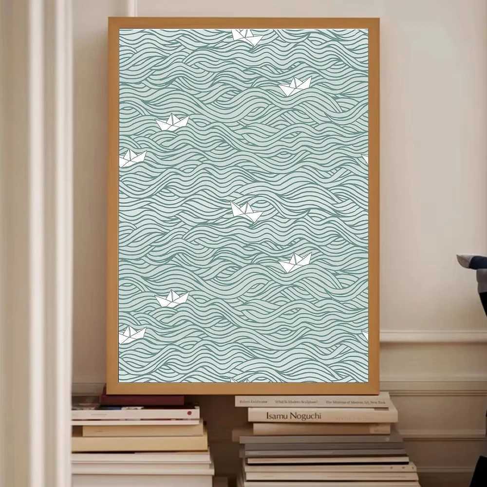 Ocean Wave Canvas Wall Art Blue Sea Landscape Painting Modern Abstract Home Decor Picture Prints C251031