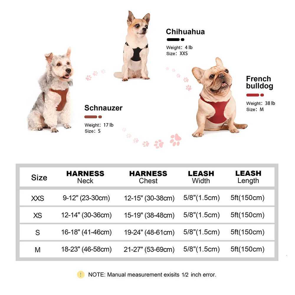 PU Leather Dog Harness Leash Set Durable Puppy Dog Harnesses Soft Pet Vest With Walking Lead For Small Medium Dogs Chihuahua Pug C251031