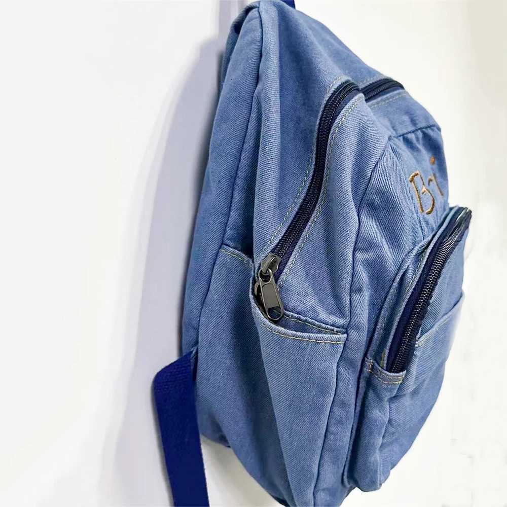 Customized Mini Womens Denim Backpack Personalized Embroidery Name New Fashion Versatile Backpack Unique Gift for Young Ladies W251031