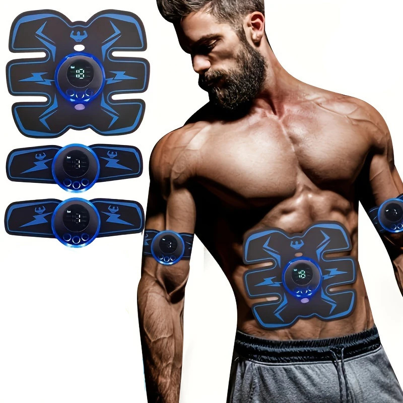 USB Rechargeable EMS Abdominal Muscle Training Device Muscle Stimulator Wireless Smart Fitness Abdominal Training Electric Body 251030