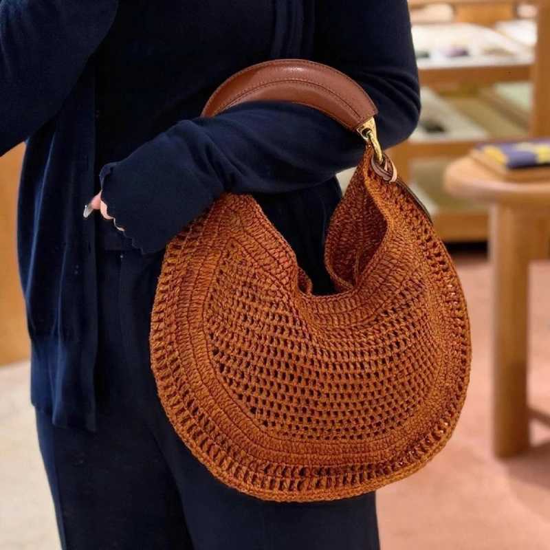 Hobo Designer Hollowed HandbagBoho Evening Bag Elegant Clutch PurseComfortable Handle Solid Color Crescent Women Tote Bag W251031