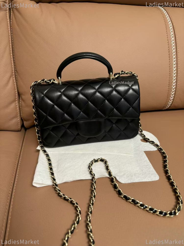 Top Quality Classic Flap Bag Top Handbag Designer Bag Women Shoulder Bag Tweed Bag Clutch Bag Mini Handle Bag Luxury Cf Handle Tote Bag Leather Chain Crossbody Bag 23k