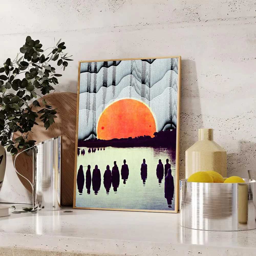 Japanese Wave Art Print Canvas Wall Decor Ocean Sunset Landscape Painting Modern Home Decor Gift Japanese Art C251031