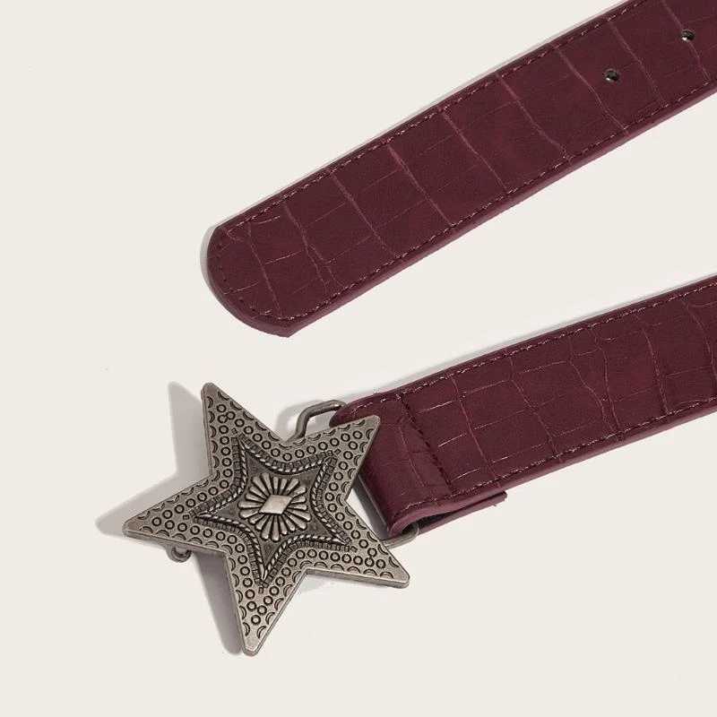 2000s Waist Belt Women Decorative Belt for Pants Skirt Fashion Embossed PU BeltW251030