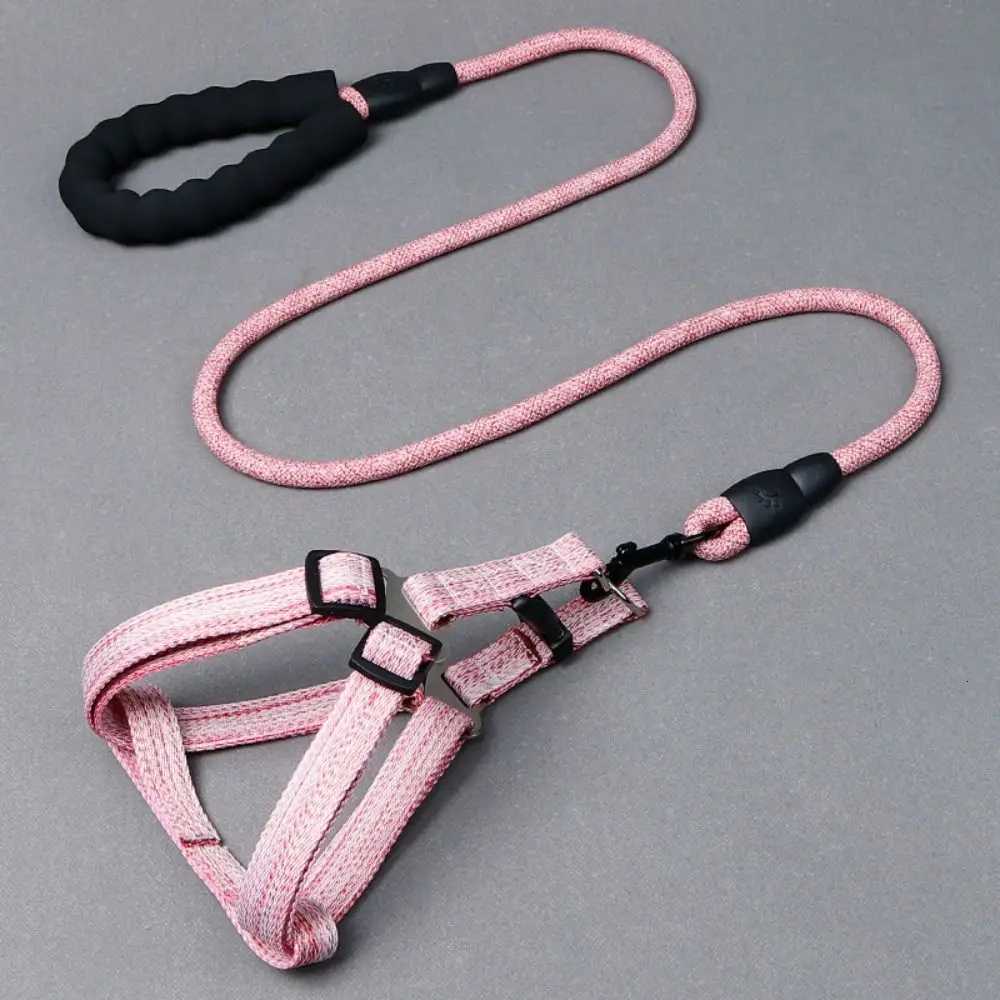 Adjustable Dog Harness and Leash Set Lightweight Escape Proof Pet Chest Strap Soft Comfortable Cat Collar Lead Leash Walking C251031