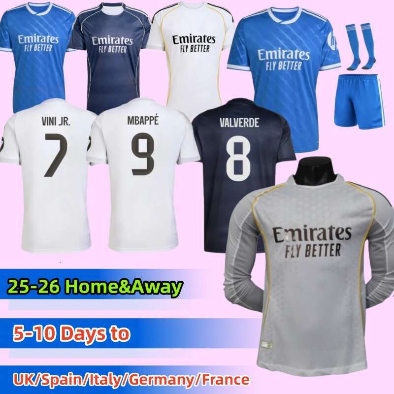 25 26 soccer jerseys MBAPPE BELLINGHAM VINI JR Real 2025 2026 Kids Kits MadridFootball Shirts and Shorts Children Jerseys Sets MODRIC RODRYGO WOMAN Asencio