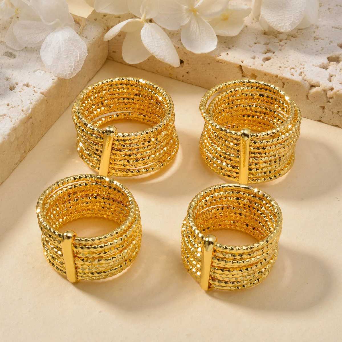 1PC Hot Selling Womens Ring Sparkling MultiLayer Circular Line Inlay Suitable for Wearing Jewelry Gifts Parties BanquetsXJ251031