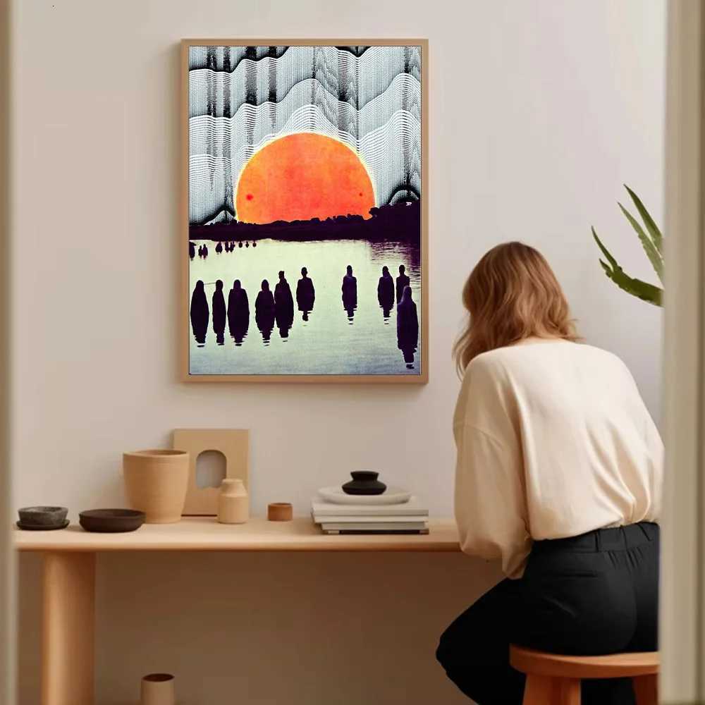 Japanese Wave Art Print Canvas Wall Decor Ocean Sunset Landscape Painting Modern Home Decor Gift Japanese Art C251031