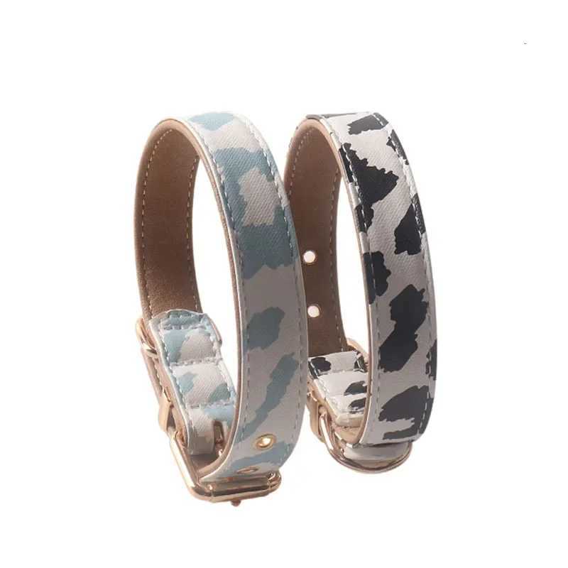 Pet Cow Print PU Dog Collar Soft Stylish Exquisite Collar for All Dog Breeds Dog Accessories C251031