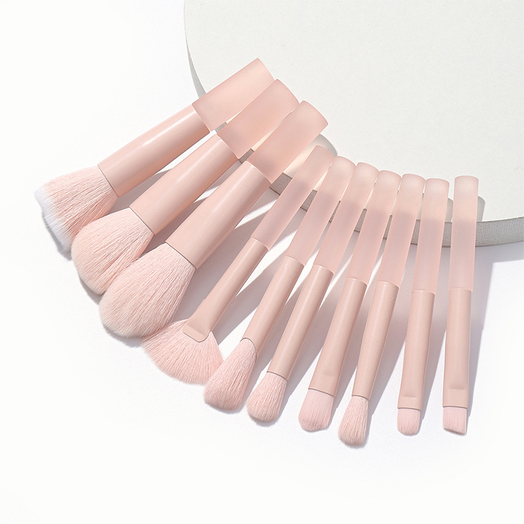 10-Piece Mini Candy-Colored Makeup Brush Set Concealer Brush, Highlighting Brush, Blending Brush Portable Beauty Tools