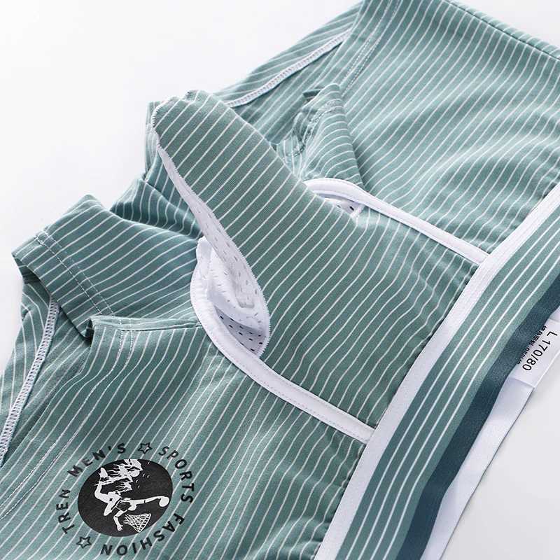 Mens Elephant Pouch Underwear Bulge Sexy Boxer Shorts Cotton Panties Striped Penis Bag Hot Men Lingeries Scrotum SeparationT251031