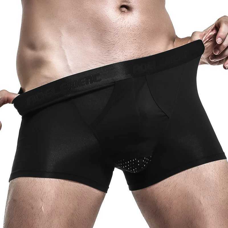 4PCSMens underwear mens foreskin bullet separation overly long barrier shorts scrotal support flat pants four cornersT251031