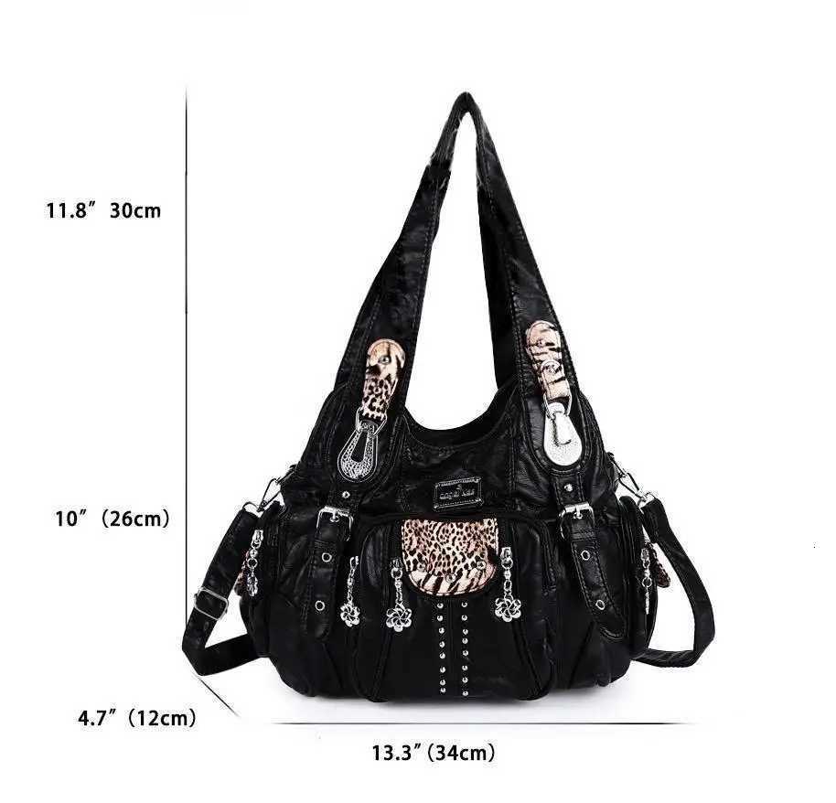 Women Fashion Handbags Large Shoulder Bags PU Leopard Handbag Female Satchel Big-capacity Shoulder Purse Bag bolsaW251111