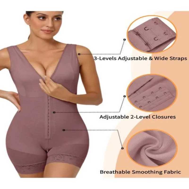 Fajas Colombianas Shapewear for Women Tummy Control Post Surgery Full Body Shaper Butt Lifter with Zipper Crotch L251030
