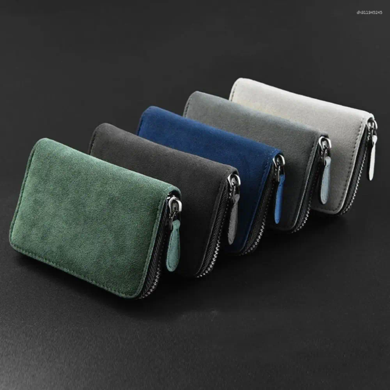 Card Holders Men 11 Cards Slot Holder Multifunctional Bag Anti Demagnetization Wallets Cover Zipper Wallet