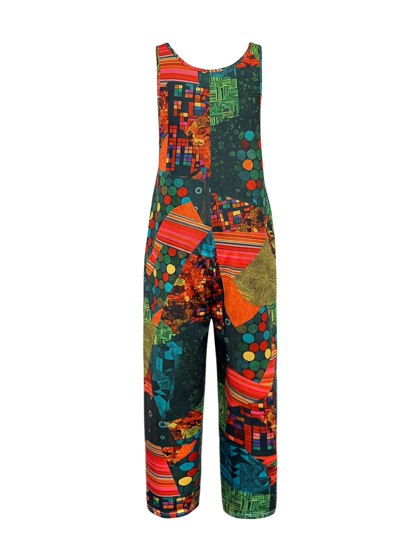 Chic Milk Silk Cotton Blends Two Piece Bottomwear Ensemble Featuring Eye-catching Graphics & Functional Side Pocket Design--CF56132