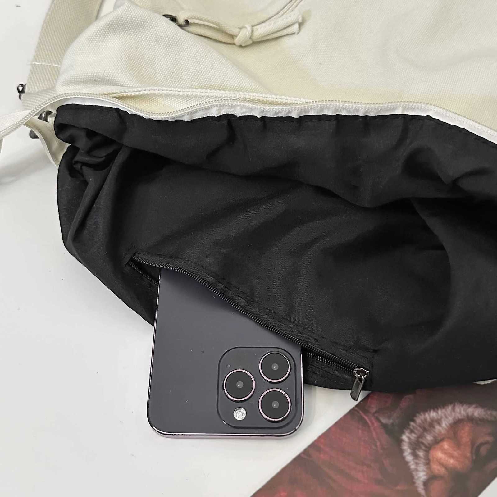 Womens Backpack MultiPurpose Bag Large Capacity Pure Color Design Versatile Commuter Crossbody Bag Personalized Trendyy Canvas Bag Shoulder Bag Backpa