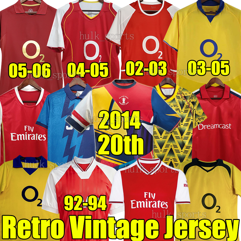 HENRY Arsen Retro Soccer Jerseys HIGHBURY PIRES REYES 2004 02 03 05 06 92 93 94 95 96 98 99 BERGKAMP ADAMS Persie Galla V. PERSIE 1988 89 90 Vintage Classic football shirts