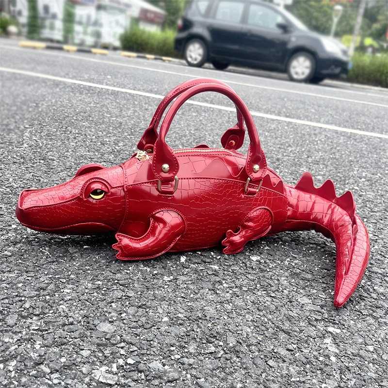 Funny Crocodileshaped Shoulder Bag Design Sense Niche Handbag Creative Hot Girl Crocodile Crossbody Bag Personalized Women Bag Z251029