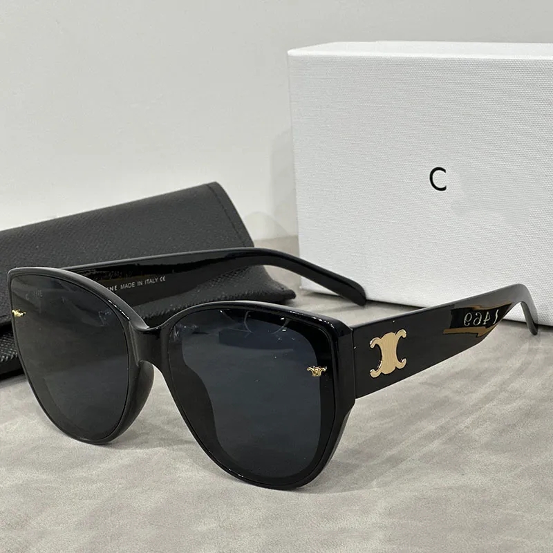 Fashion sunglasses glasses oval frame Designer sunglass womens anti-radiation UV400 Polarized lenses mens retro eyeglasses with box