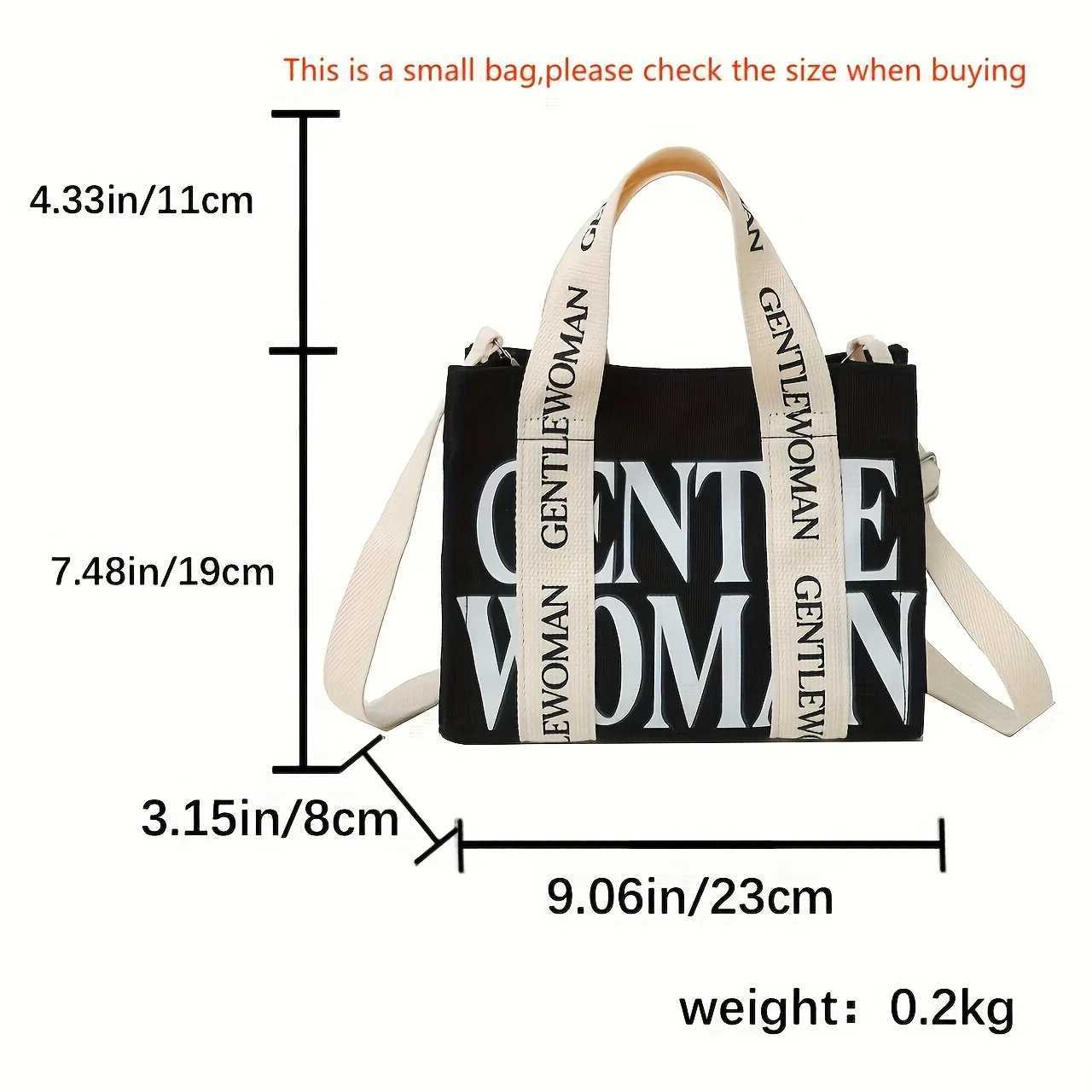 Forward Mini Canvas Crossbody Bag Stylish Modern Letter Print Comfortable Wide Strap Tote Everyday Chic Versatile Handbag W251031