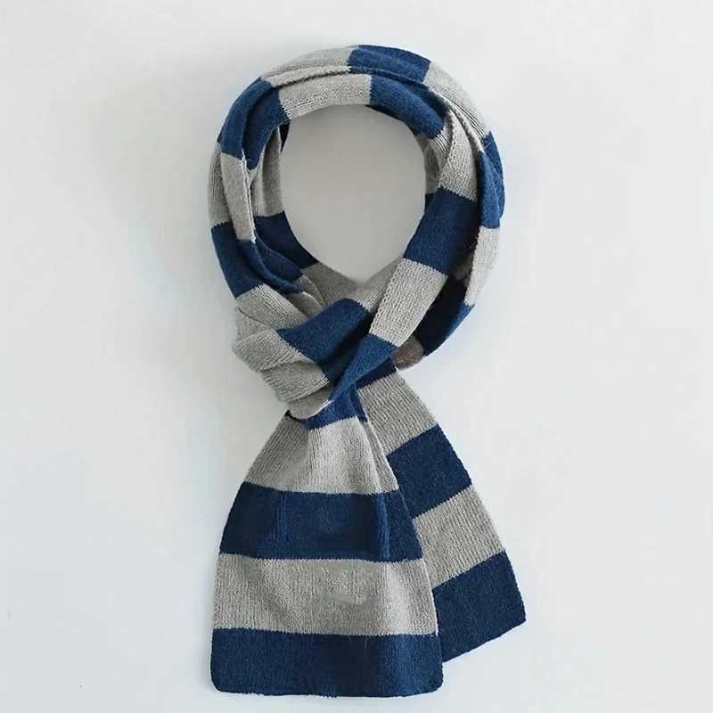 2Pcs Cosplay Autumn Winter Versatil Striped Long Artificial Cashmere Unisex Scarf and TieSuitable for Halloween Cosplay PartyW251030