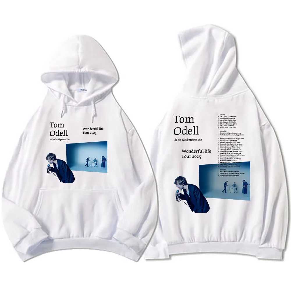 Tom Odell His Band Present The Wonderful Life Tour 2025 Hoodies Fleece Warm Male Hooded Sweatshirt Casual Loose Men Pullovers J251031