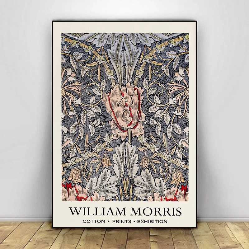 Nordic William Morris Garden Flower Poster Vintage Botanical Art Nouveau Canvas Painting Wall Art Picture Living Room Home Decor C251031