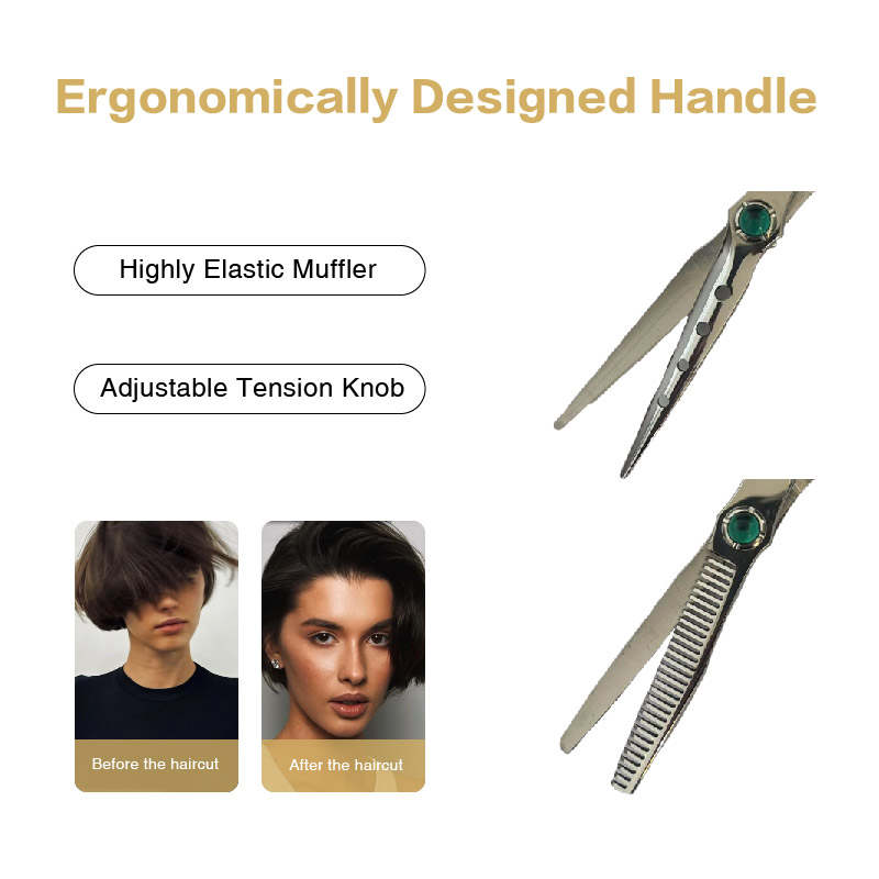 Japanese VG10 Professional Styling Clippers for Salons: Durable Precision Cut Barbers' Tools-CS02