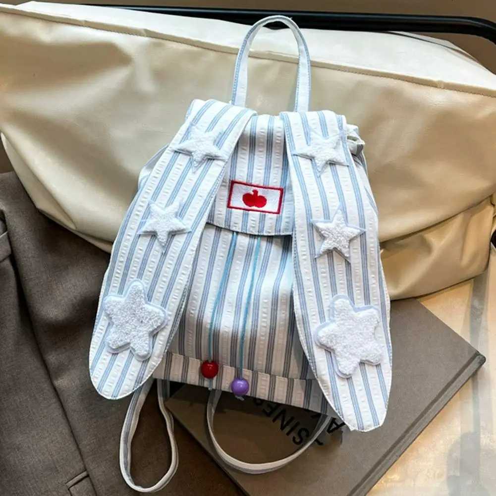 New Cute Rabbit Backpack Lightweight Large Capacity Casual Schoolbag Kawaii Rabbit Lolita Bag For Students Girls Gift W251031