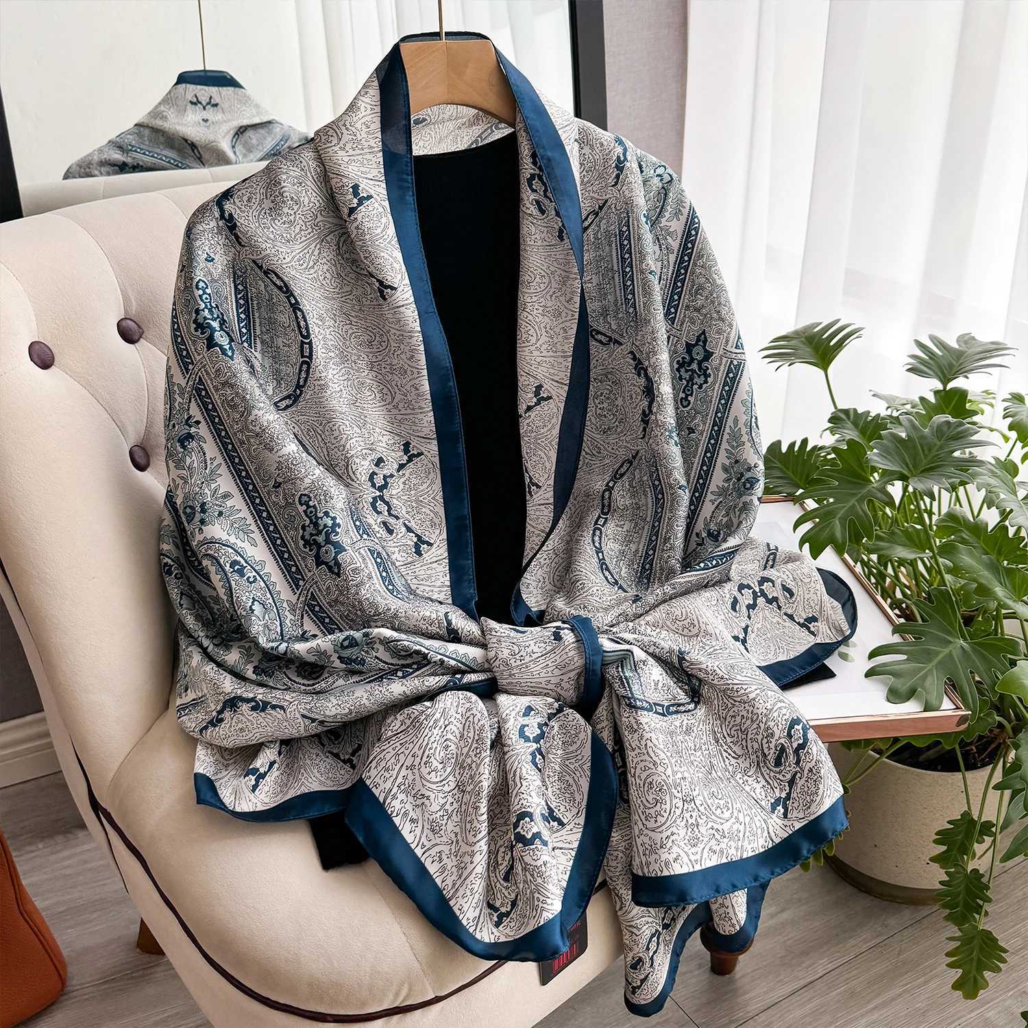 Luxury Brand Scarf Spring Summer Women Beach Sunscreen Fashion Party Shawl China Quality Silk Lady Popular Print Scarves Hijab C251031