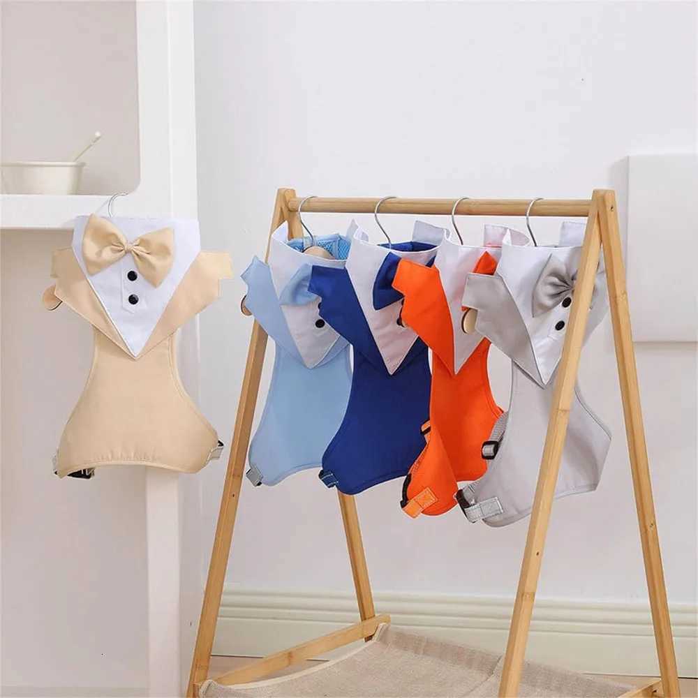 Halloween Christmas Dog Vest Tuxedo Harness Adjustable Tuxedo with Bow Tie for Male Dogs Wedding Party Suit Pet Costume Outfits C251031