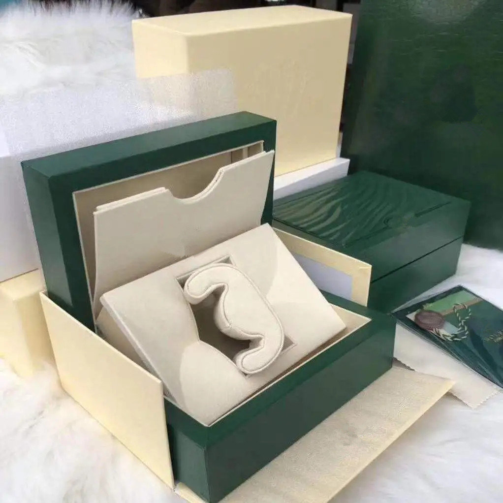 Top quality wooden watch box luxury watch display 116610 designer watches box full set