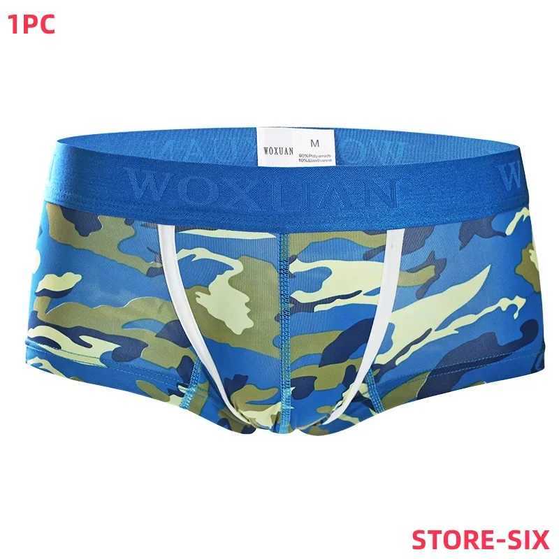 Mens Boxers Soft Underwear Comfortable Boxers Cotton Men Panties U Convex Pouch Sexy Underpants Printed Leaves Homewear ShortsT251031