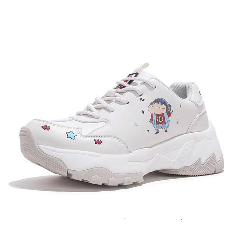 Jifffly Crayon Shin-chan Collaboration Dad for Women 2025 Summer New Thick-Soled Height-Increasing Ins Trendy Sports Shoes