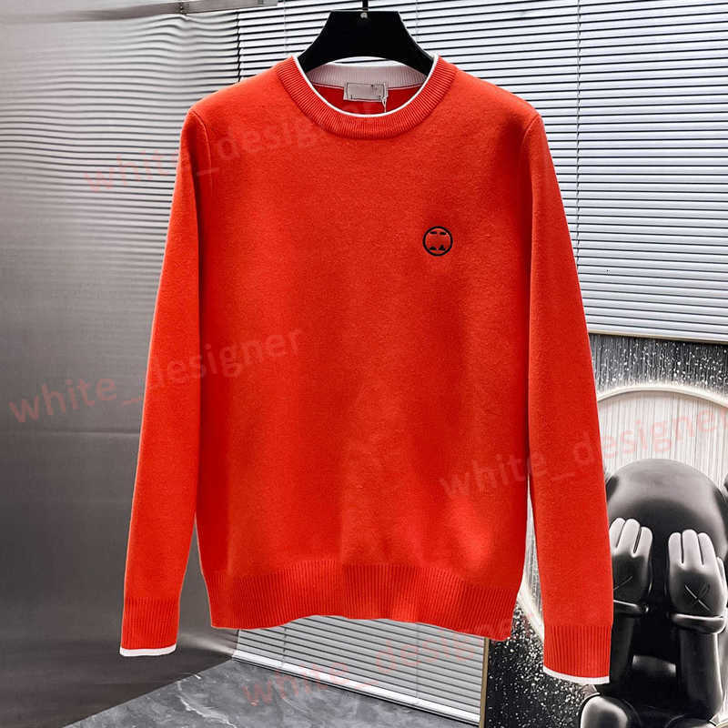 Designer Mens Sweater embroidery Letter Pattern Vintage 2025ss New Wool Blend Crew Neck Long Sleeve Sweater Wool Sweater Knitted Base Shirt Size M-3XL