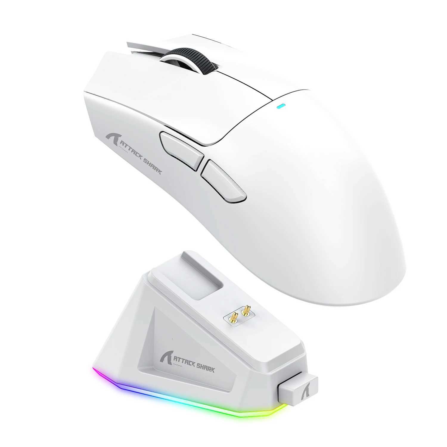 Attack Shark X11 Tri Mode Wireless Mouse With Charger Base Rgb Ergonics M Lightweight Pc Gamer Accessories C251031