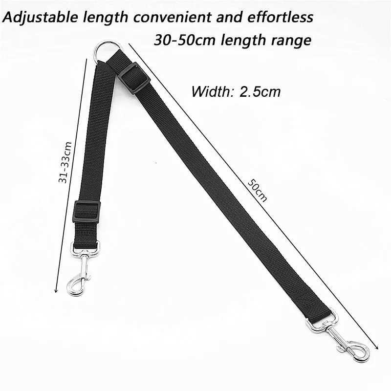 Double Twin Dual Coupler Dog Leash Two in One Strong Nylon V Shape Adjustable Pet Dog Leash Colorful Two Ways 2 Dogs Pet Lead C251031