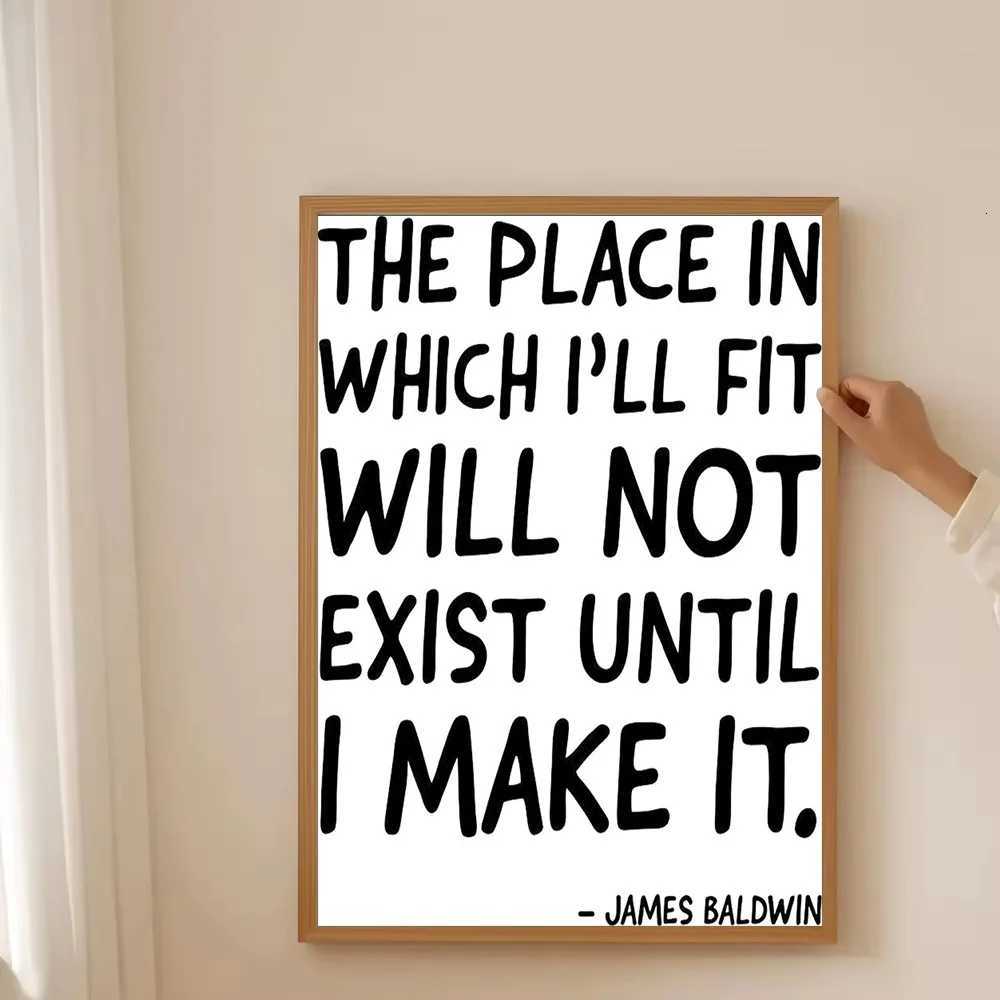 Canvas Wall Art James Baldwin Quote Inspirational Literature Print Home Decor Gift Living Room Bedroom Office Artwork C251031