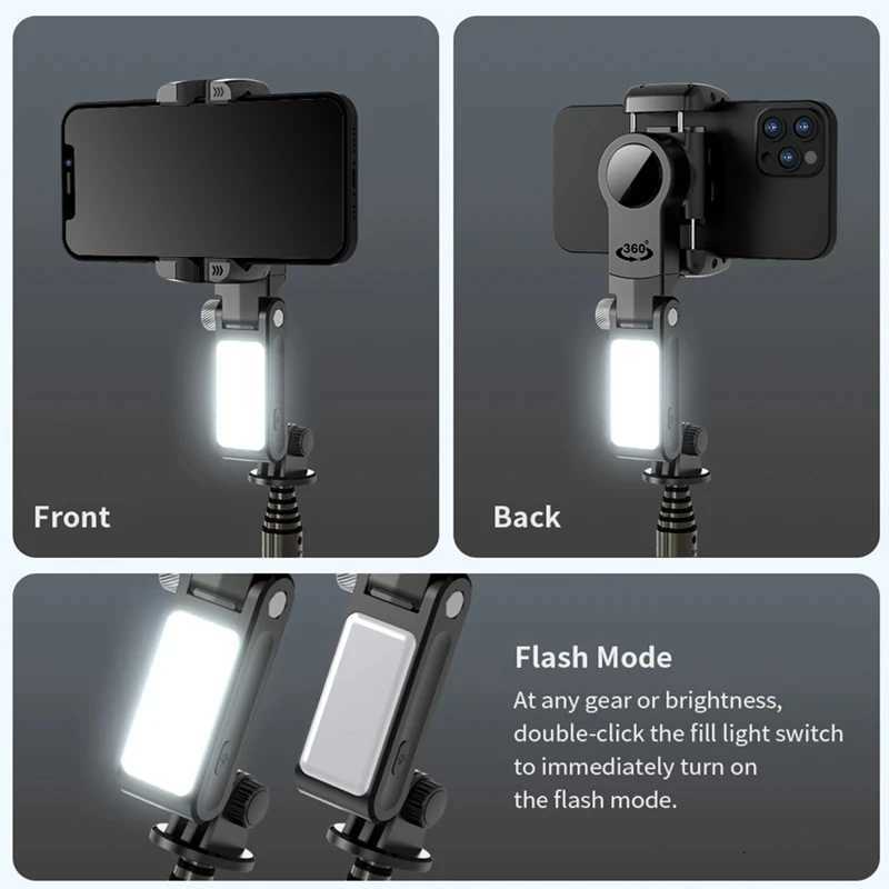 Handheld Gimbal Stabilizer Selfie Stick Tripod For iPhone Android Cell Phone Mobile Smartphone Camera Hand Portable Cellphone Y251011