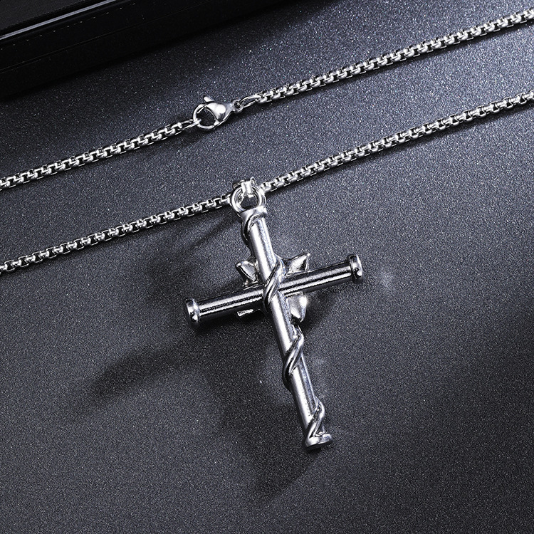Pendant Cross with Crown Fashion Jewelry Europe Style Accessories Vintage Gift For Women Men 250318