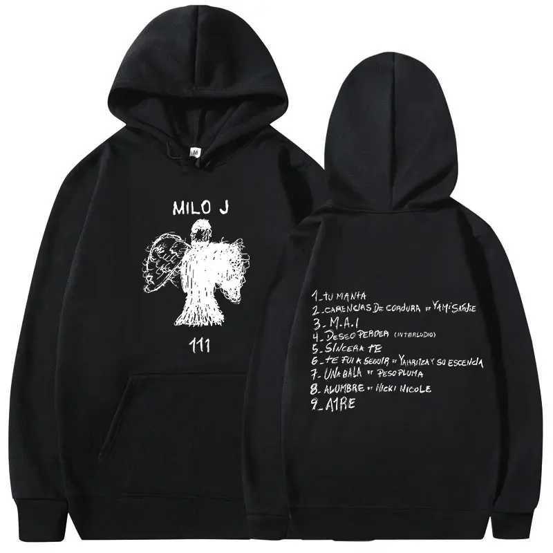 Milo J Hoodies 111 Album Merch Hooded Sweatshirts Men Women Fashion Hip Hop Vintage Long Sleeve Pullovers Fans Gift Streetwear J251031
