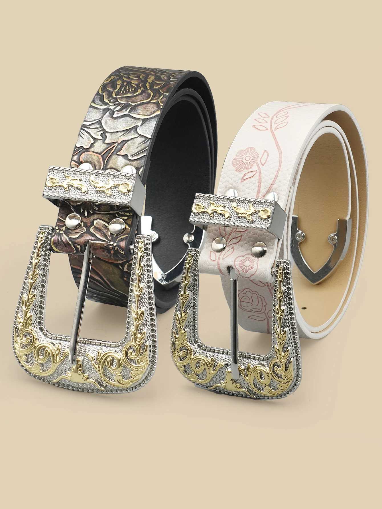 White Black Smooth Edge Womens Belt Minimalist Solid Color Waistband with Gold Engraving Alloy Buckle for OfficeDatesW251030