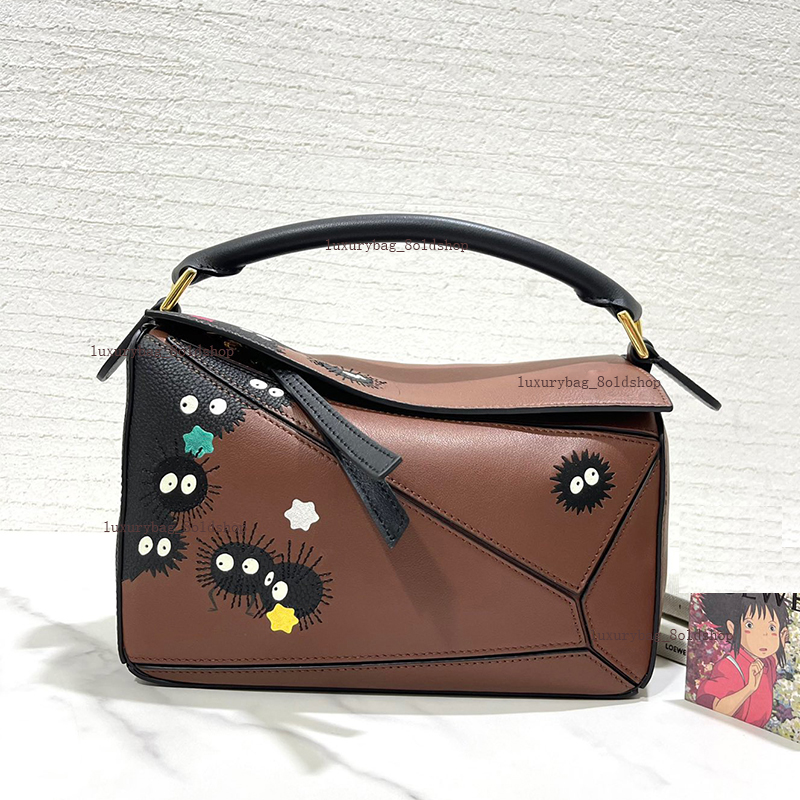 Luxury designer Tote bag Puzzle bag women handbag smooth soft calfskin bags patchwork genuine leather women shoulder bag crossbody baguette clutch 24cm tote hobo