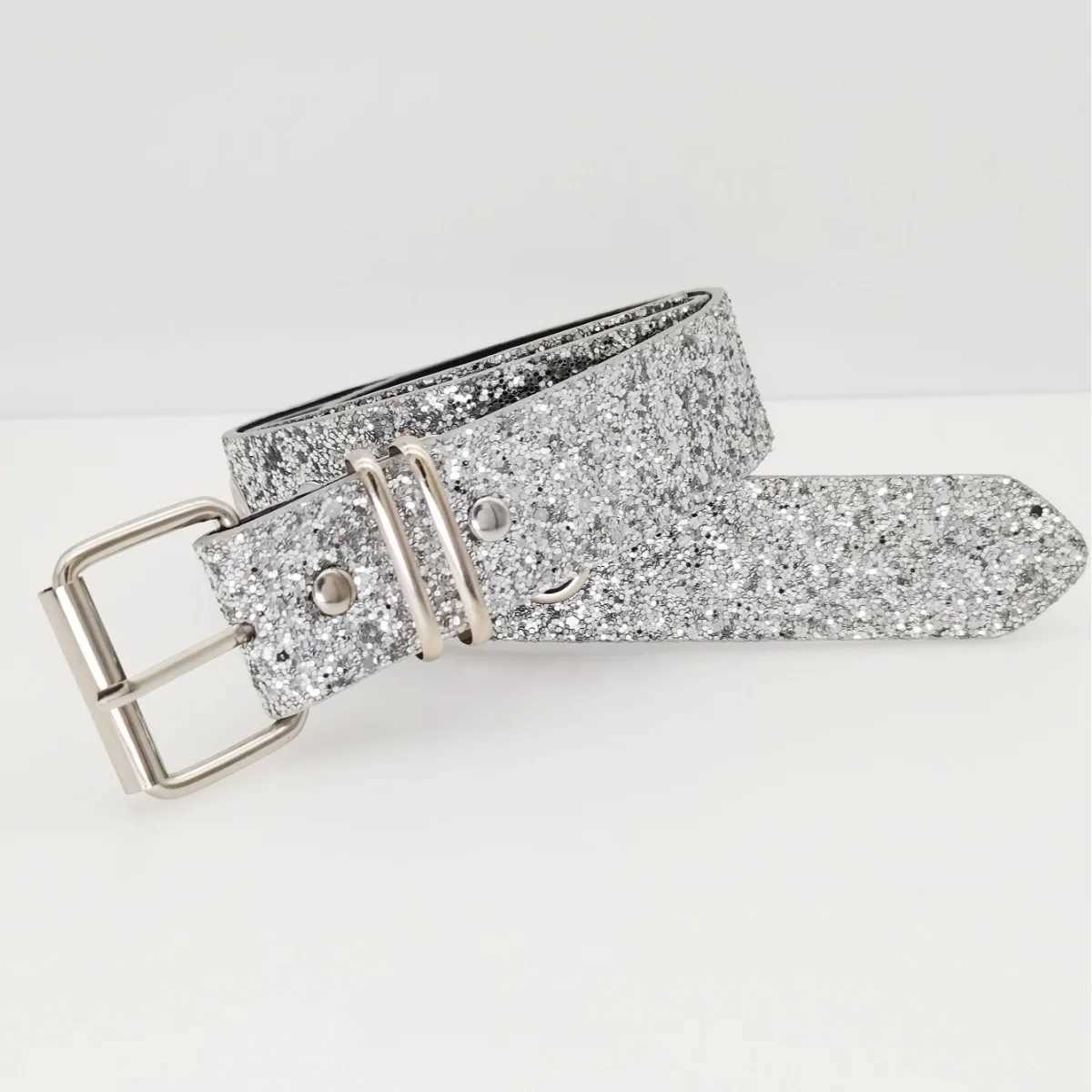 Stylish Rhinestone Western Cowgirl Style Y2K Belt Sparking Pu Leather BB Belts Jeans Dress Accessories For WomenW251030